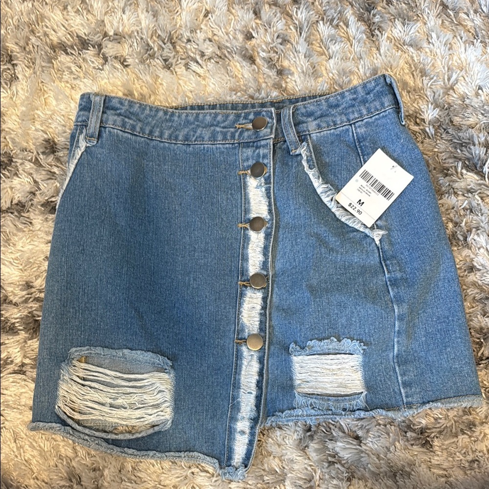 Forever 21 Blue A-Line Mini Skirt